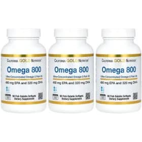 CGN 오메가3 800 피쉬오일 EPA/DHA 80% 90정 x 3통