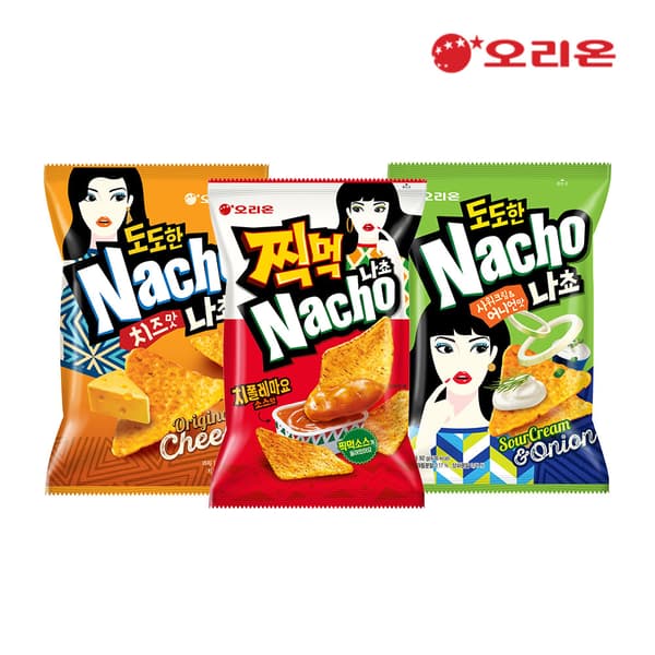 오리온 찍먹나쵸4+나쵸치즈4+나쵸어니언+4(총12봉)