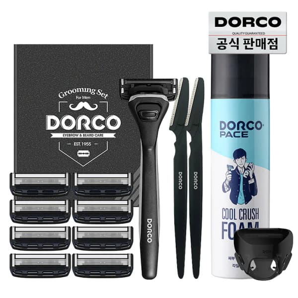 도루코 페이스5 면도세트(본품+날총9입+케이스+폼+눈썹칼2개)