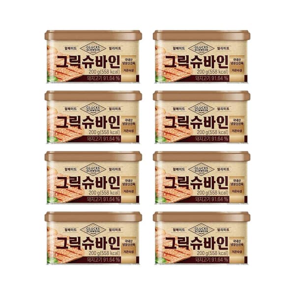 코인딜) 그릭슈바인 캔햄 200g 8개입