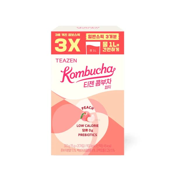 티젠 콤부차 점보팩(1L용) 피치 20스틱