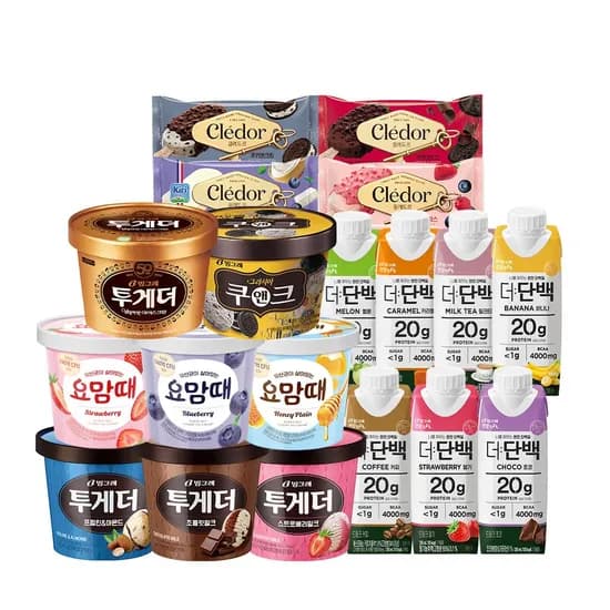 붕어싸만코18개+투게더/요맘떼 파인트 3개 골라담기