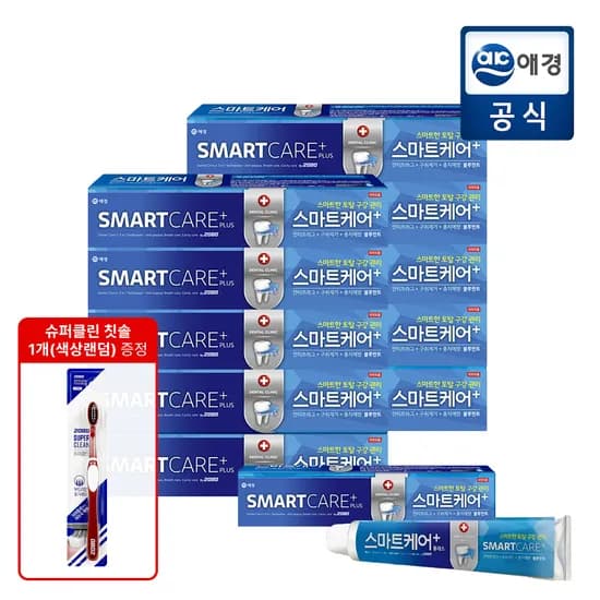 2080 스마트케어 치약 플러스 190g x 10개(롯데/kb)