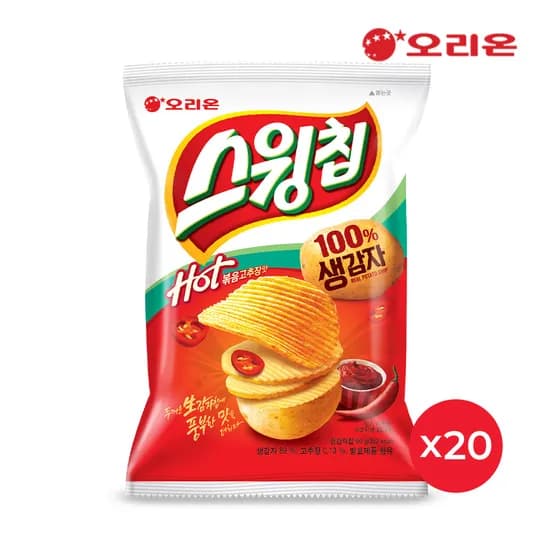 오리온 스윙칩 볶음고추장(60g) 20개
