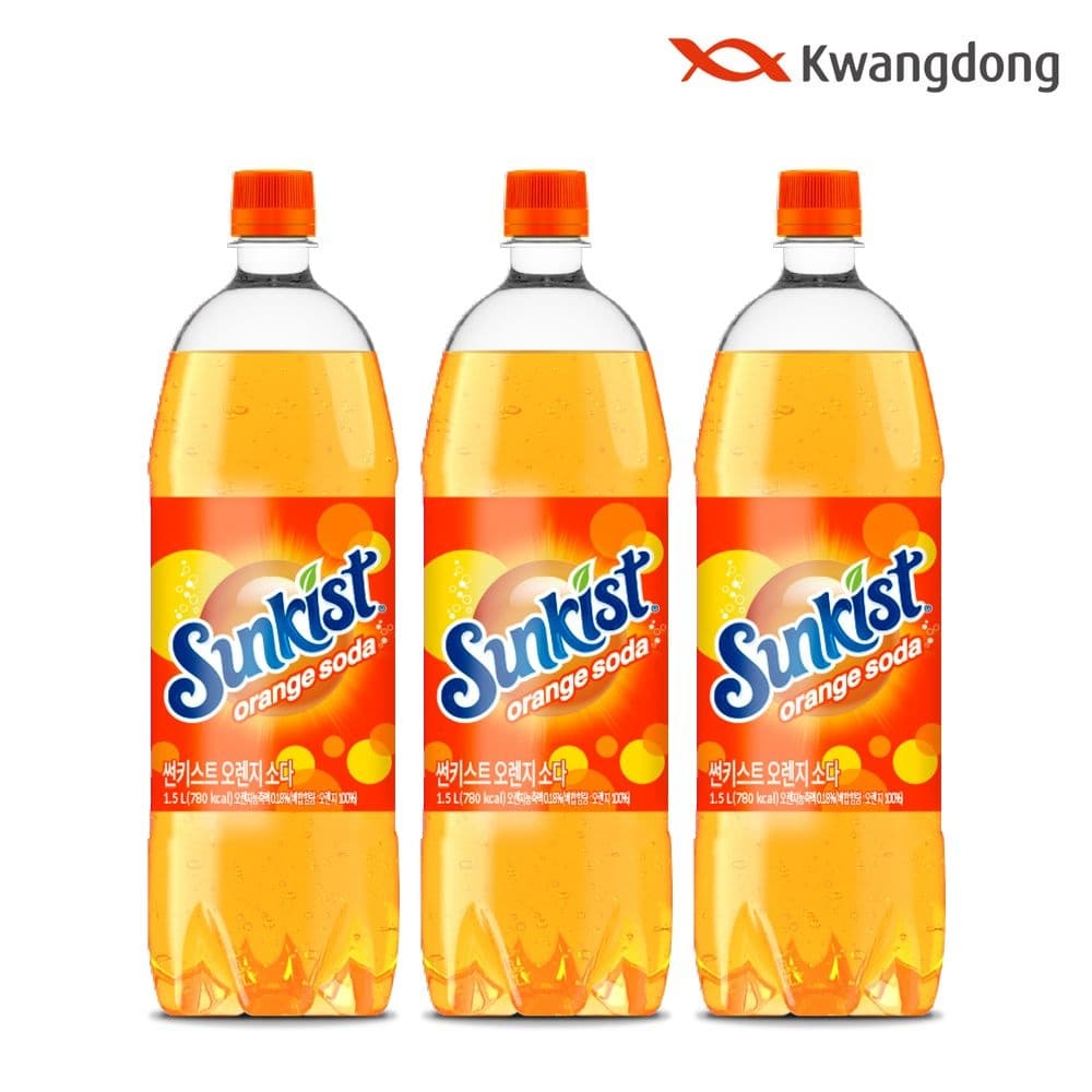 썬키스트 오렌지소다 1.5L 12pet