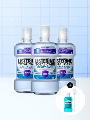 리스테린 캐비티케어 마일드 750ml 3개 + 증정 250ml&전용펌프