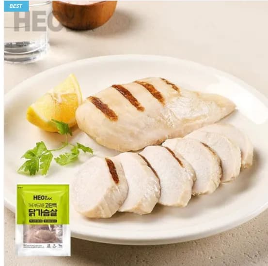허닭 더 부드러운 고단백 닭가슴살 1kg+1kg
