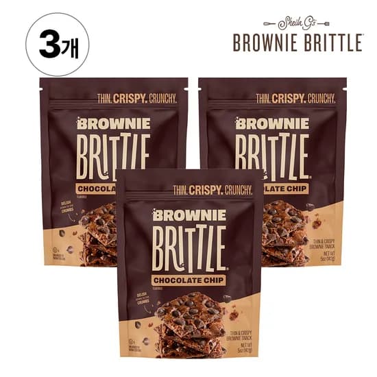 브라우니브리틀 초콜렛칩 142g*3봉 (페이코)