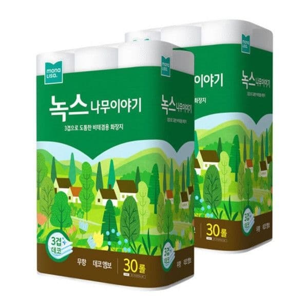 모나리자 녹스 나무이야기 데코 3겹 27M 30롤 2팩