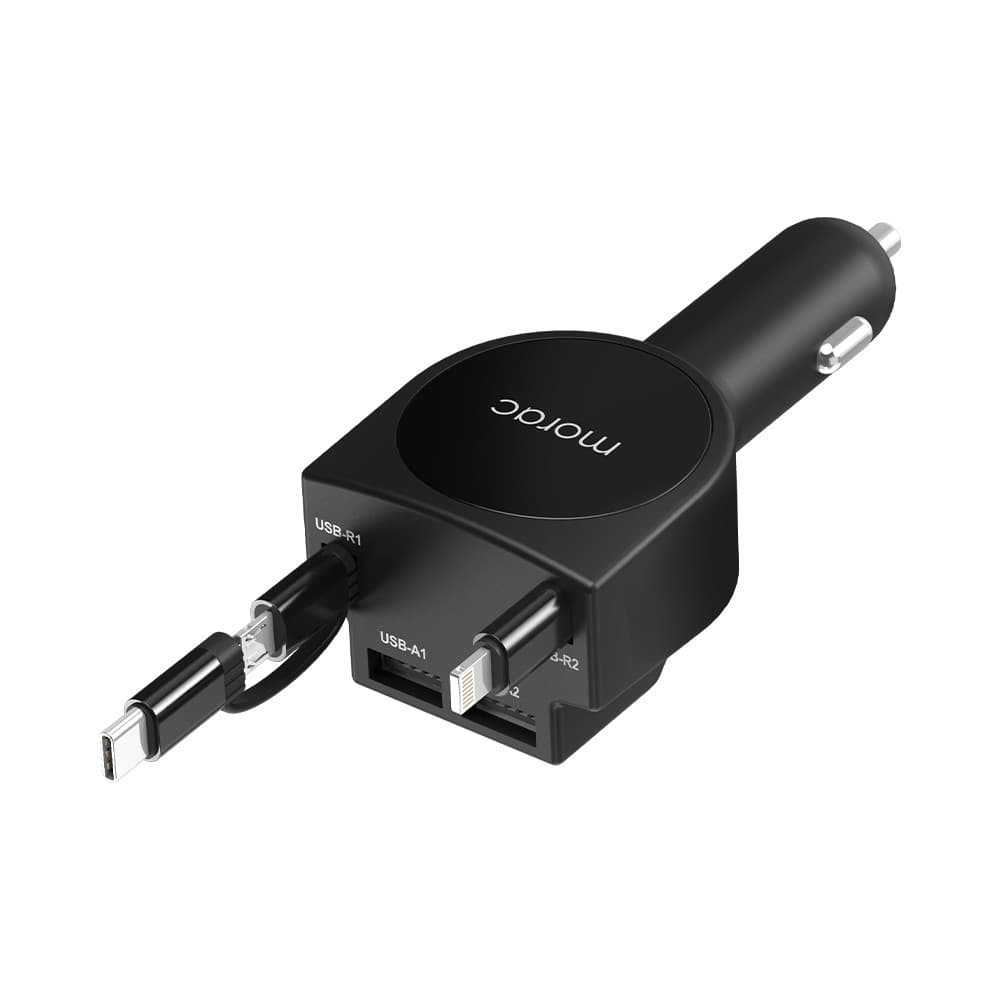모락 네다 R5 5in1 차량용 릴 고속 멀티 충전기 USB C타입 시거잭 시가잭