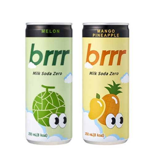 부르르 밀크제로 소다 멜론/파인망고 250ml 30캔