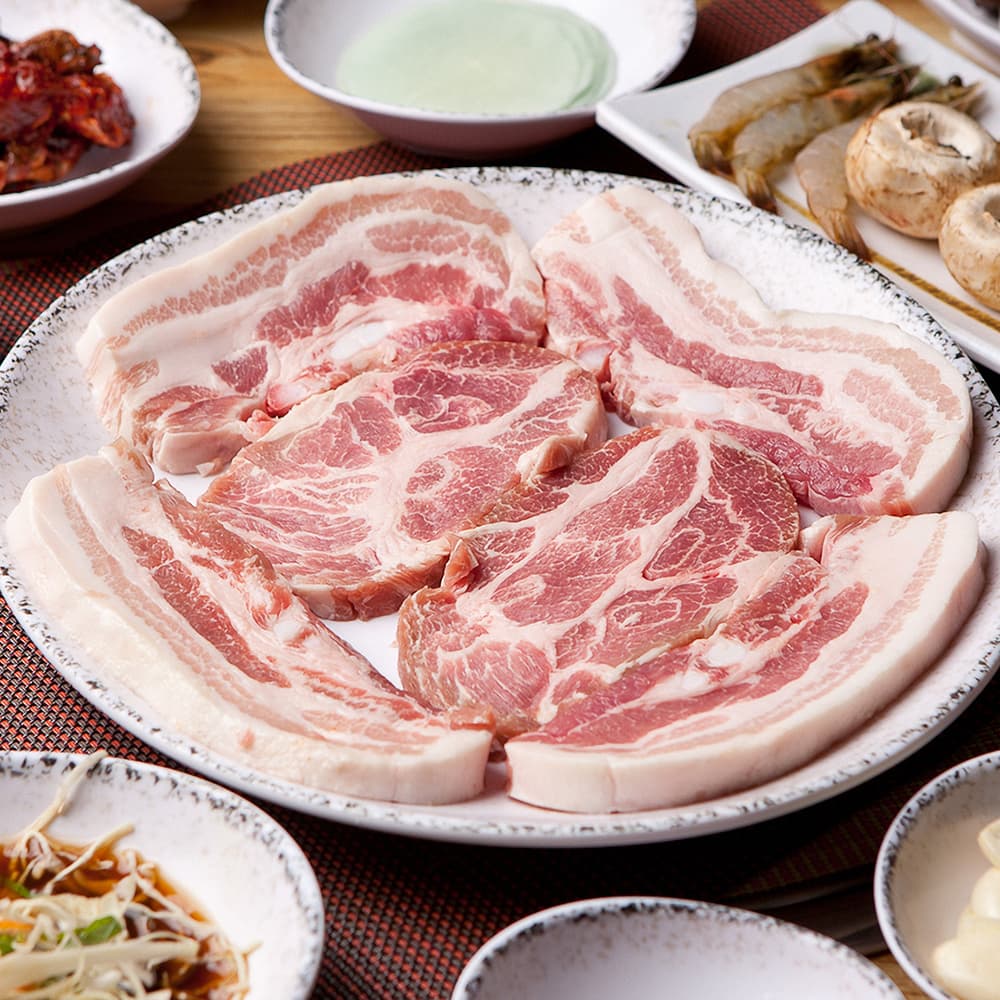 유황한돈 냉장 삼겹살 목살 1kg