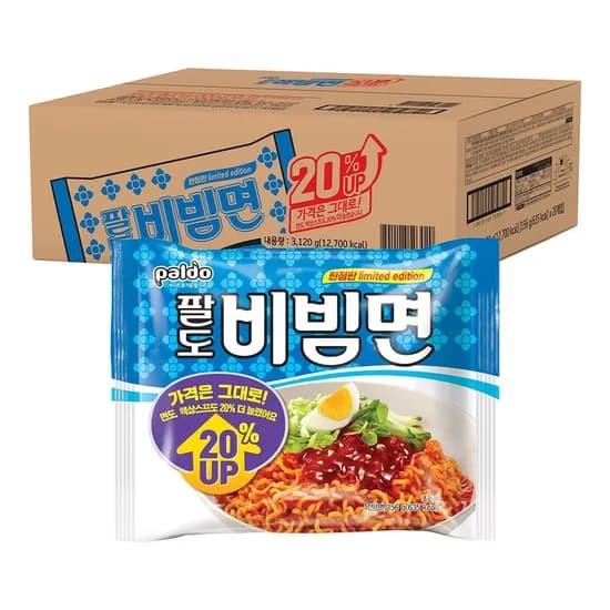 팔도 비빔면 20% 중량 업 1박스 20개입