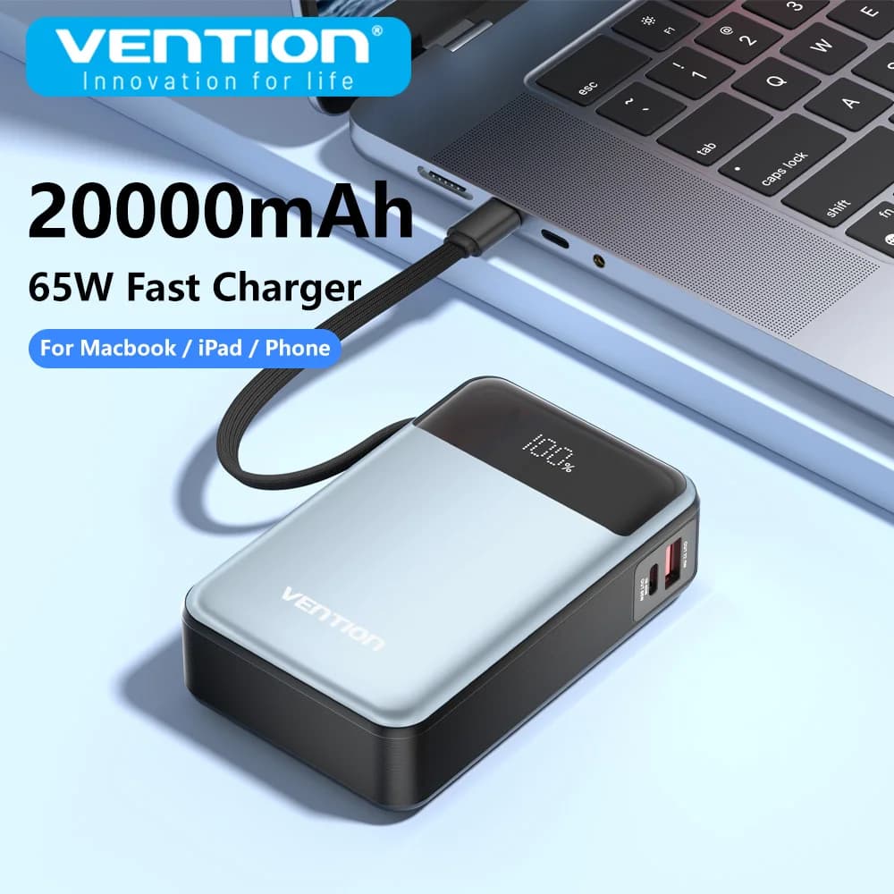 Vention 20000mAh 65W PD 보조배터리