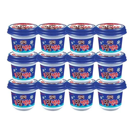 찰떡 일품 팥빙수 아이스크림 240ml 12개입
