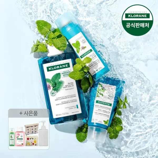 클로란 두피쿨링 샴푸 아쿠아민트 400ml 2개