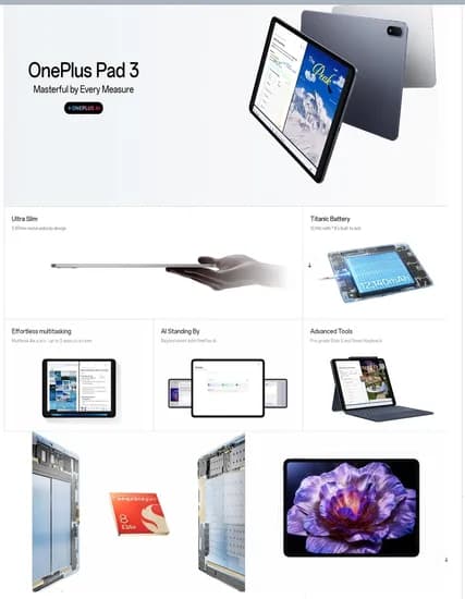 원플러스 패드 3 12/256 8 엘리트 태블릿 글로벌롬