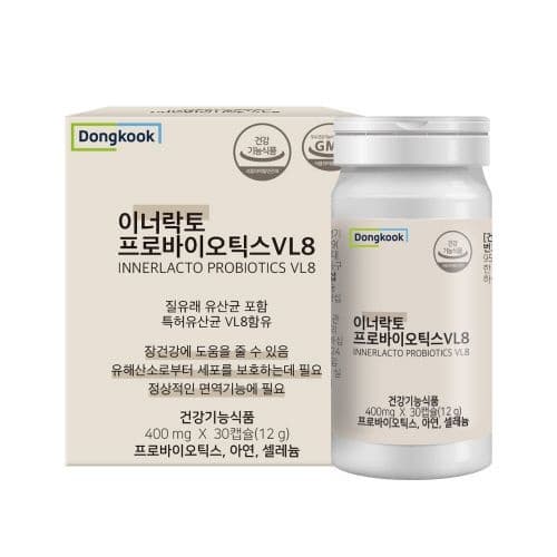 롯데온) 동국제약 이너락토 프로바이오틱스 VL8 30캡슐 질유래 특허 유산균 1+1 19,900원