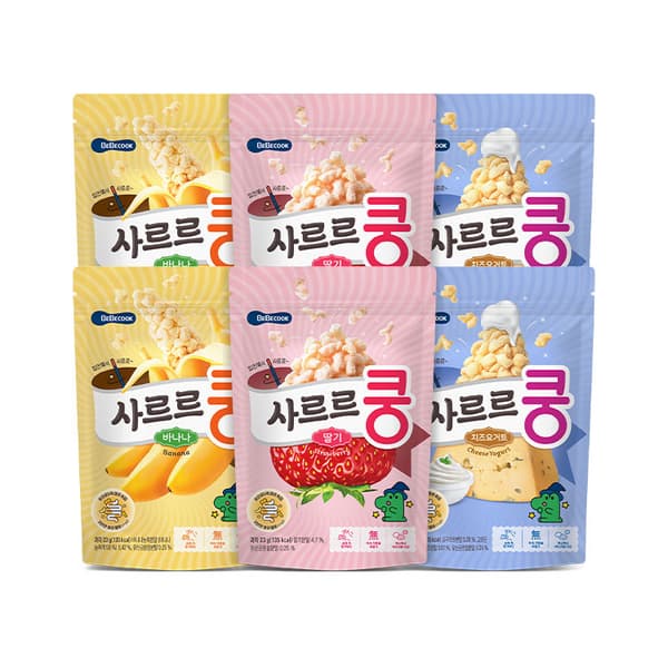 베베쿡 사르르쿵 6봉 (딸기/바나나/ 치즈요거트) 10900원 무배