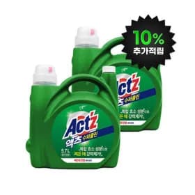 지마켓) 액체세제 대용량 액츠 수퍼클린 찌든때 5.7L 2개 18900원