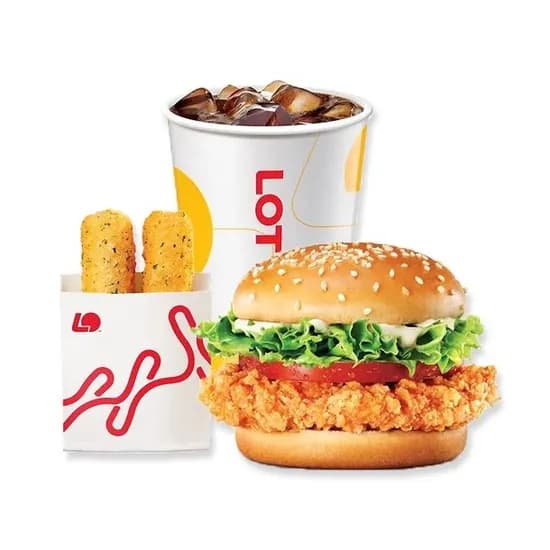 롯데온)롯데리아 핫크리스피버거+치즈스틱+콜라 6,300원