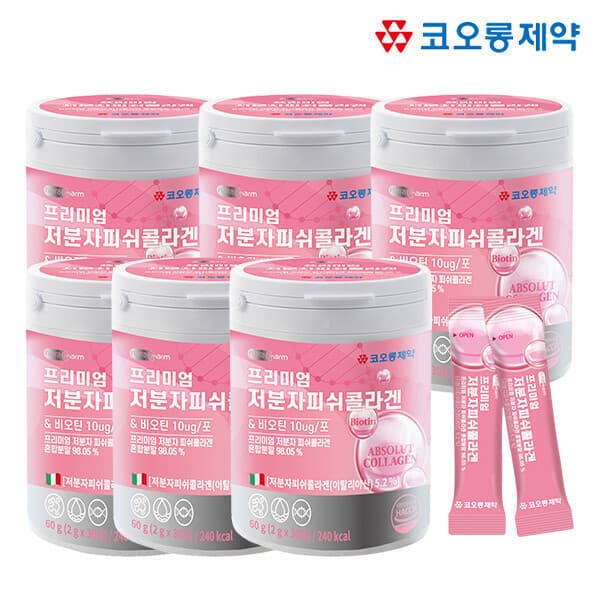 옥션)코오롱제약 프리미엄 저분자 피쉬 콜라겐 2gx30gx6박스(6개월분) 29,550원 핫딜~