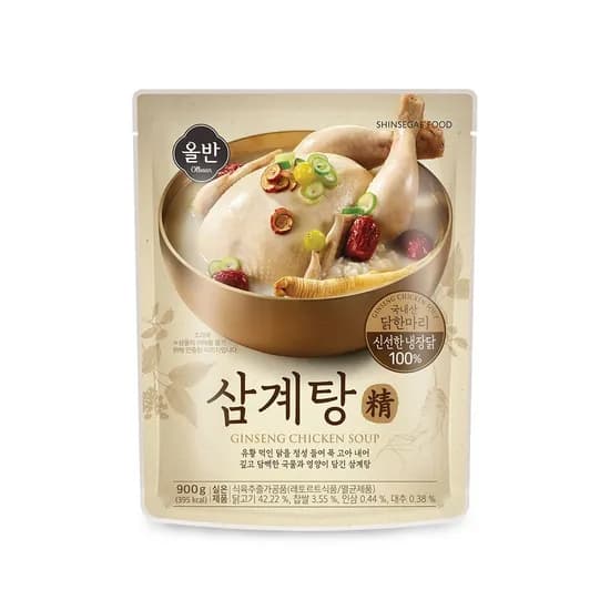롯데온) 신세계푸드 올반키친 삼계탕 정 900g 3팩 20,270원