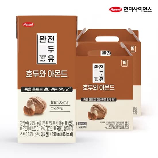 11번가) 한미 호두 아몬드 두유 190ml 32개 11,200원