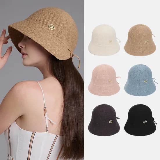 롯데온) 화이트 샌즈 리본 보닛햇 보르도 20,700원