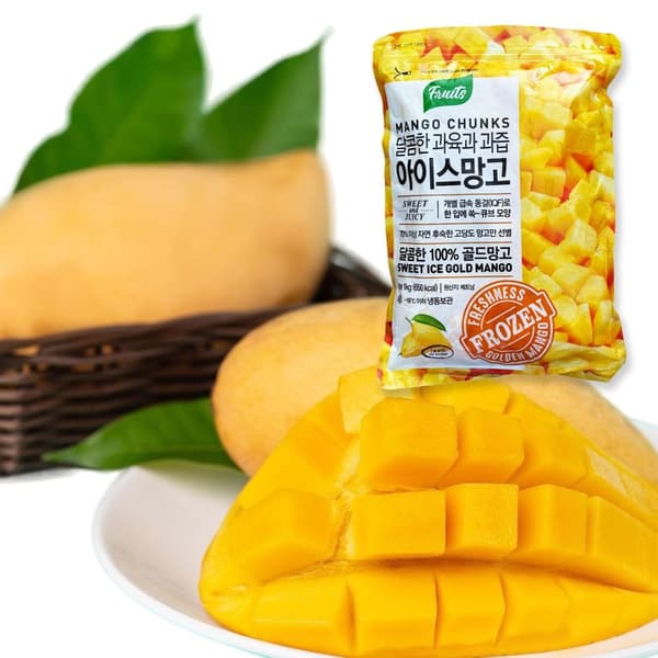 롯데온) 1+1 냉동 골드 망고 1kg+1kg 12,240원