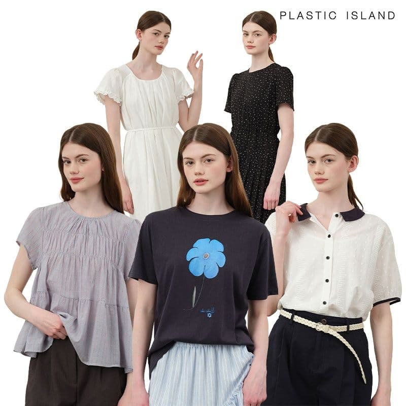 롯데온) 플라스틱아일랜드 레이스 진주 버튼 블라우스 12,830원