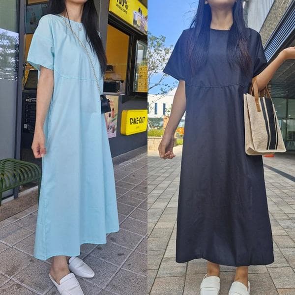 11번가)다트OPS 박스 루즈 롱원피스 1+1 18,900원