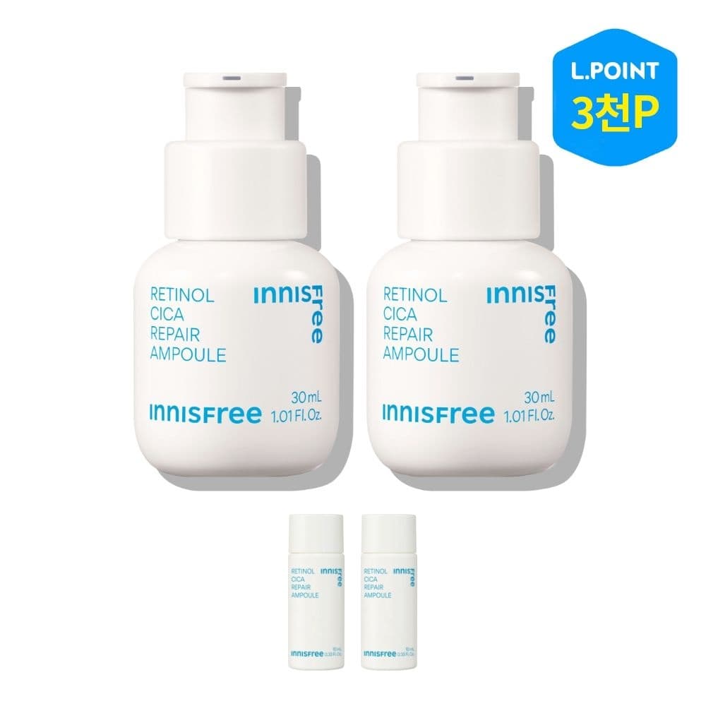 롯데온) 이니스프리 레티놀 시카 앰플 30mL 2개+레티놀 시카 앰플 10ML 2개 36,120원