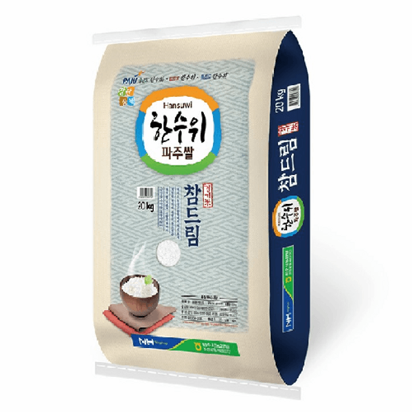 sk스토아) 파주쌀 참드림 단일품종 20kg 상등급 49355원