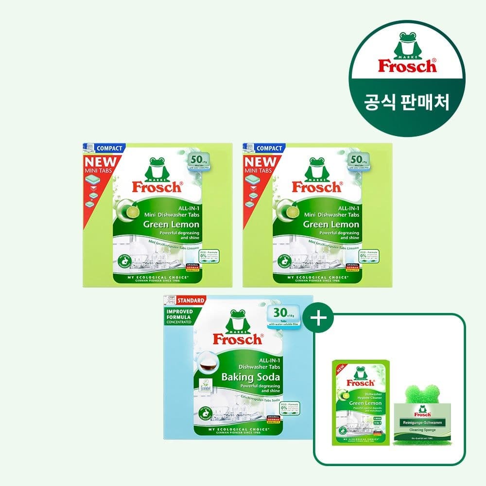 롯데온) 프로쉬 올인원 식기세척기 미니 50개입 2개+기본 30개 증정 33,900원