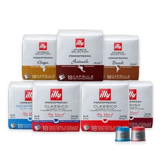 롯데온) 일리 머신전용 에스프레소 커피 캡슐 7종 총 108캡슐 57950원