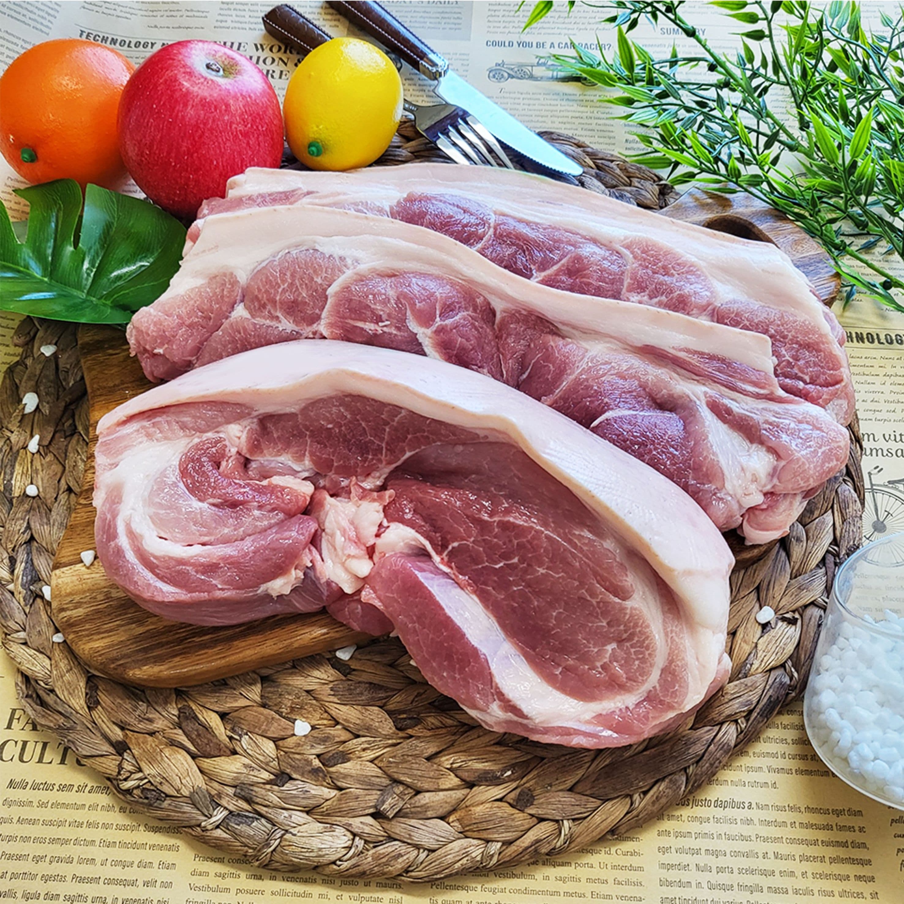 롯데온) 신선냉장 국내산 앞다리살 미전지 1kg 11000원