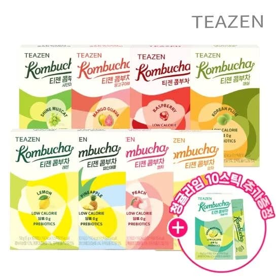 GS샵) 티젠 콤부차 8가지맛 혼합구성 80스틱+청귤라임 10스틱 22,900원