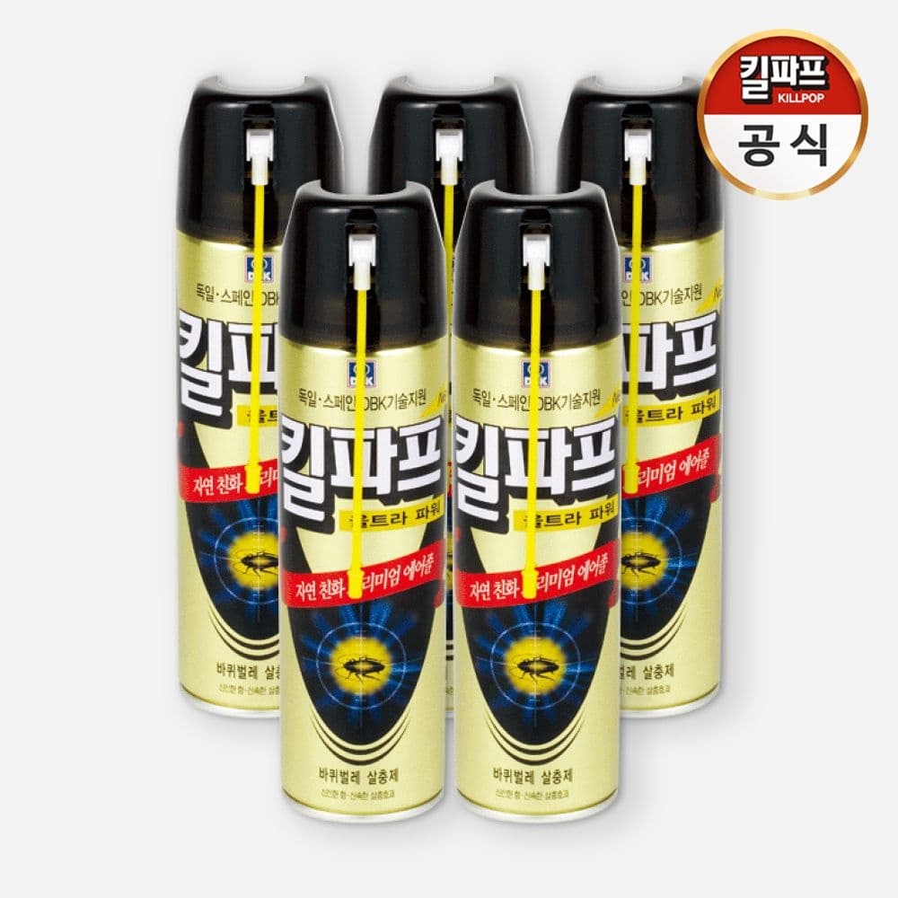 롯데온) [APP전용] 벌레박멸 킬파프 울트라파워 500ml x 5개 10,660원 무배
