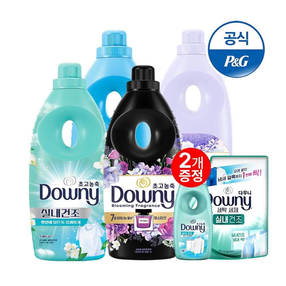 롯데온)다우니 향수컬렉션 화이트머스크 섬유유연제 1L 4개+400ml 증정 24,610원