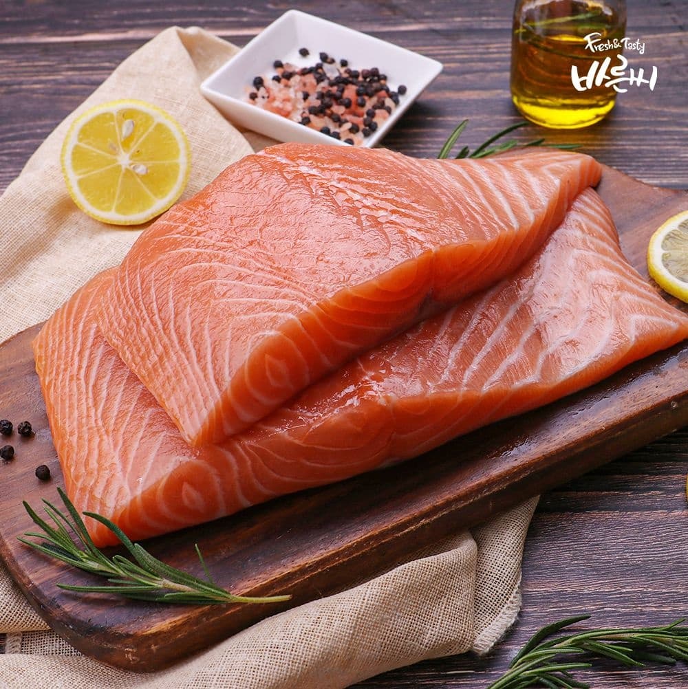 롯데온) 딥스킨 생연어 500g+500g 총1kg 31,690원 무배