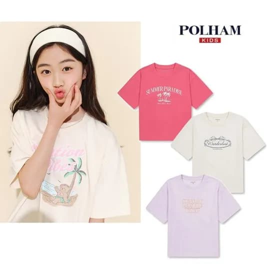 롯데온) 폴햄키즈 여아 반팔티셔츠 11종 택1 6840원