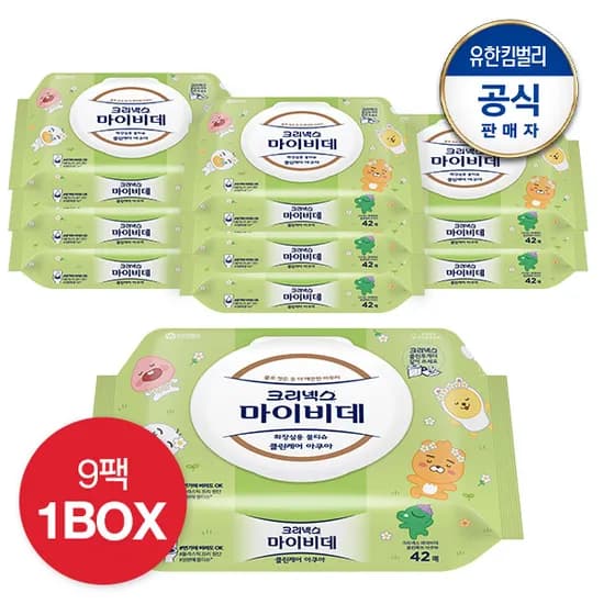 롯데온) 마이비데 클린케어 아쿠아캡 카카오 42매 9팩 9,950원