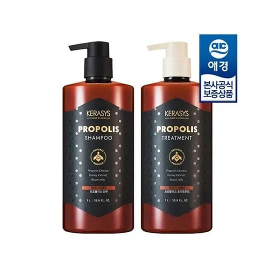 롯데온) 케라시스 프로폴리스 샴푸/트리트먼트 1L x2개 + 데미지 세럼 70ml 증정 13,640원