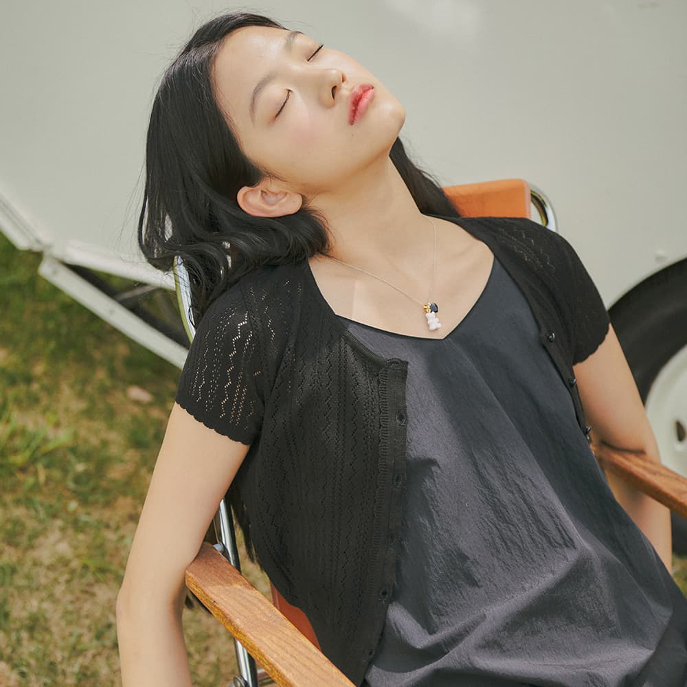 롯데온) 반원 아틀리에 펀칭 레이스 가디건 11,140원 무배