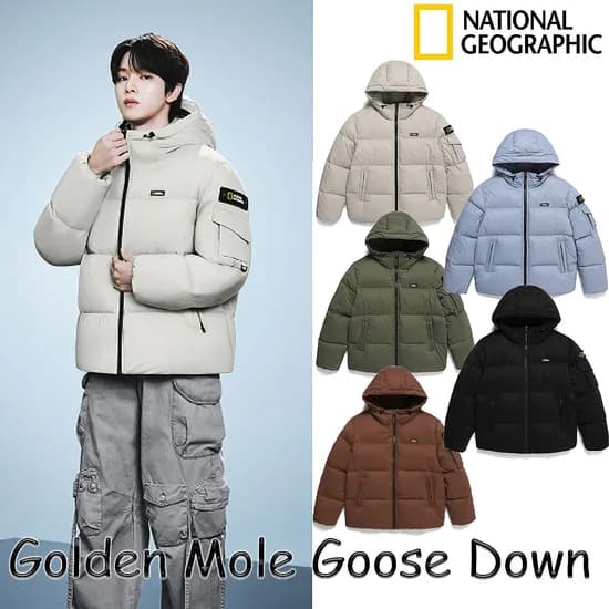 롯데온)내셔널지오그래픽 골든몰 숏 구스 후드다운점퍼 166,440원