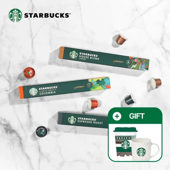 카카오) 네스프레소 스타벅스 캡슐커피 7박스 총 70개+리유저블컵&머그잔 38,028원