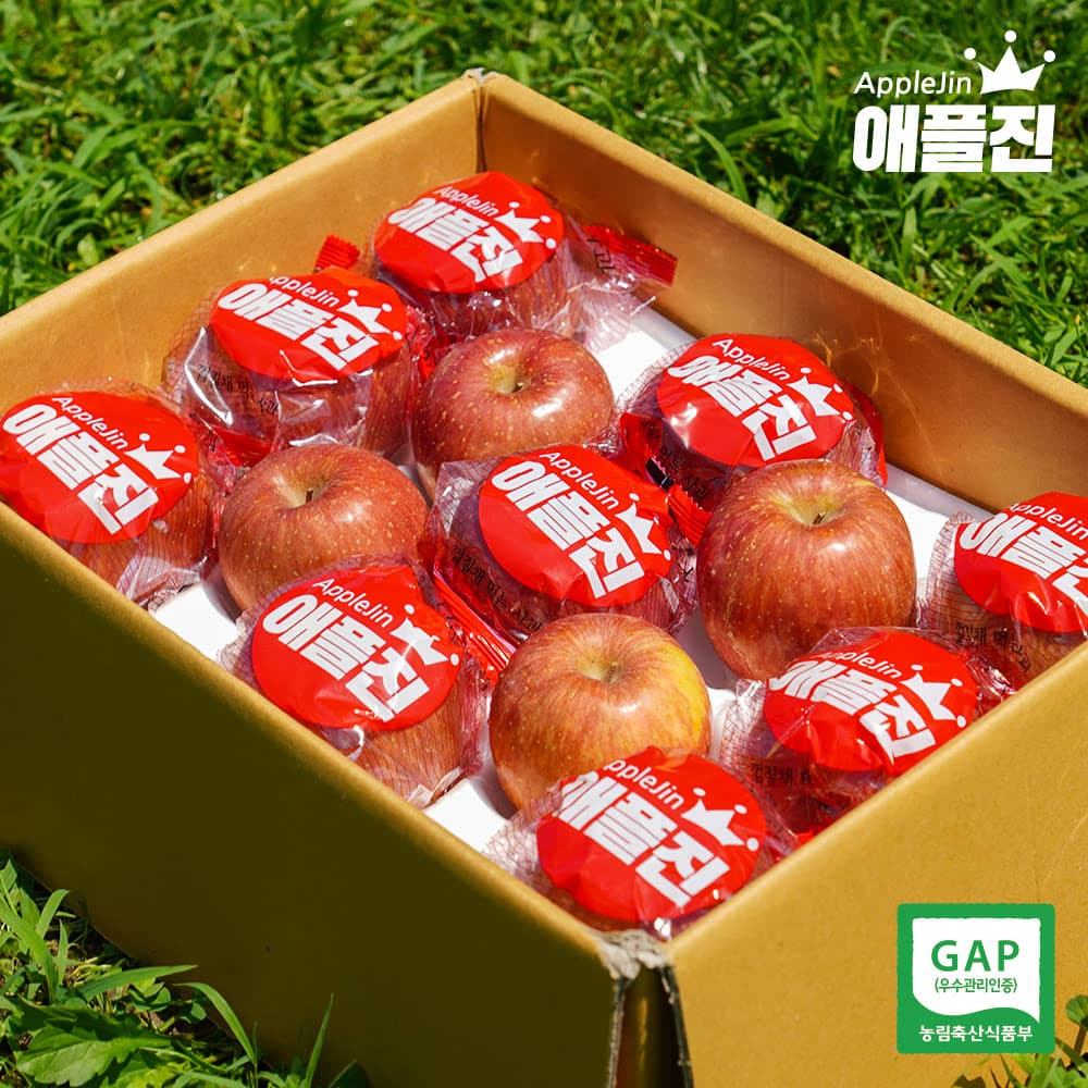 우체국) 애플진 경북직송 GAP 부사 꿀사과 껍질째먹는 세척사과 2kg 10,330원 4kg 19,660원