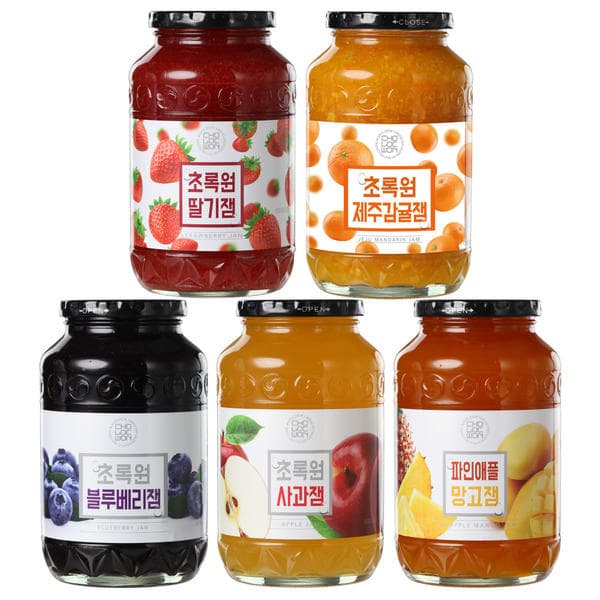 11번가) [10분러시] 초록원 과일잼 1kg x 2개 세트 10,900원무배