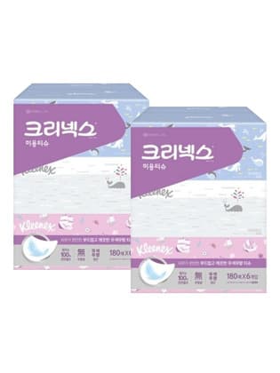 w컨셉) 크리넥스 무색무향 미용티슈 곽티슈 180매 12팩 16,800원